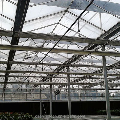 Estruturas de aço galvanizado, revestidas de vidro, estufa agrícola com desenho de instalação