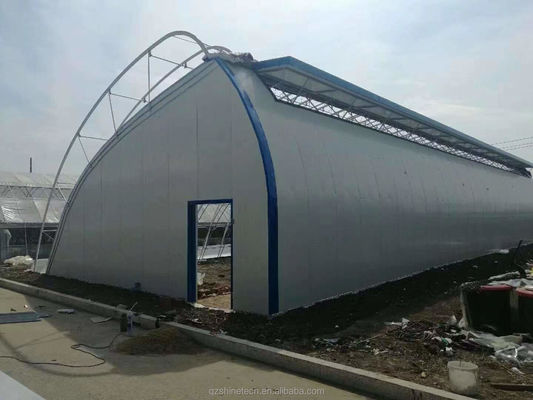 Largura 50-120 m Estufas solares comerciais com duplo isolamento para zonas de inverno e frio
