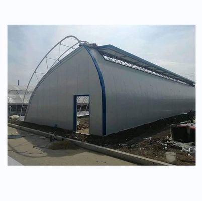 Estufas solares 50-120m de comprimento com estrutura de aço galvanizado de duplo arco
