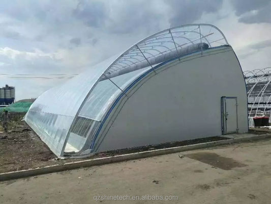 Estufas solares 50-120m de comprimento com estrutura de aço galvanizado de duplo arco