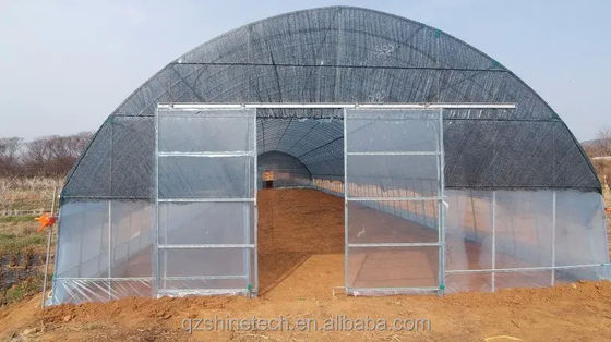 Capa de filme 50x8m Tipo de túnel agrícola monoespessura Estufas com 3,5-5m de altura