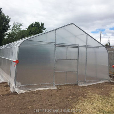 Quente Mergulho Galvanizado Tubos de Aço Quadro Single Span Serra Agrícola Para crescer tenda